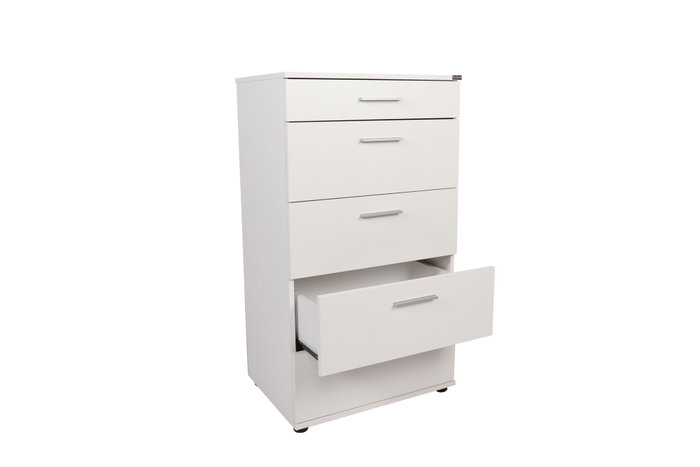 Hanah Home Cómoda de 5 cajones Blanca Hanah Home Cómoda de 5 cajones Blanca